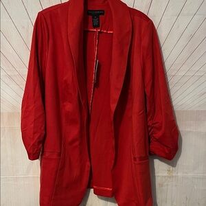 Grace Elements Red Women's Open Blazer Jacket